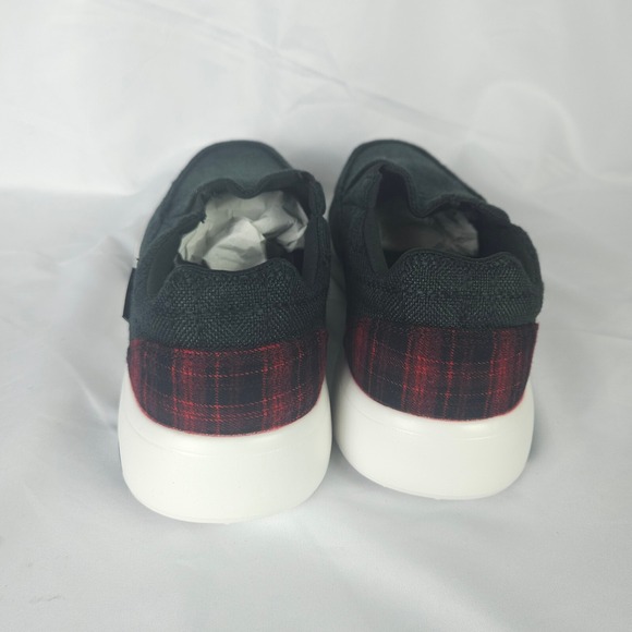 NIB Orthocomfoot Slip-On Orthotic Shoes Women US 11 Black Plaid Comfort Insoles - Picture 6 of 7